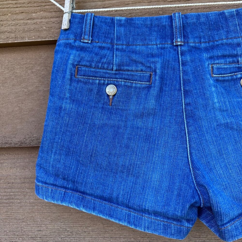 J Crew Womens Denim Shorts Size 2 With Front & Back Pockets Button Details Cotto - Picture 7 of 8